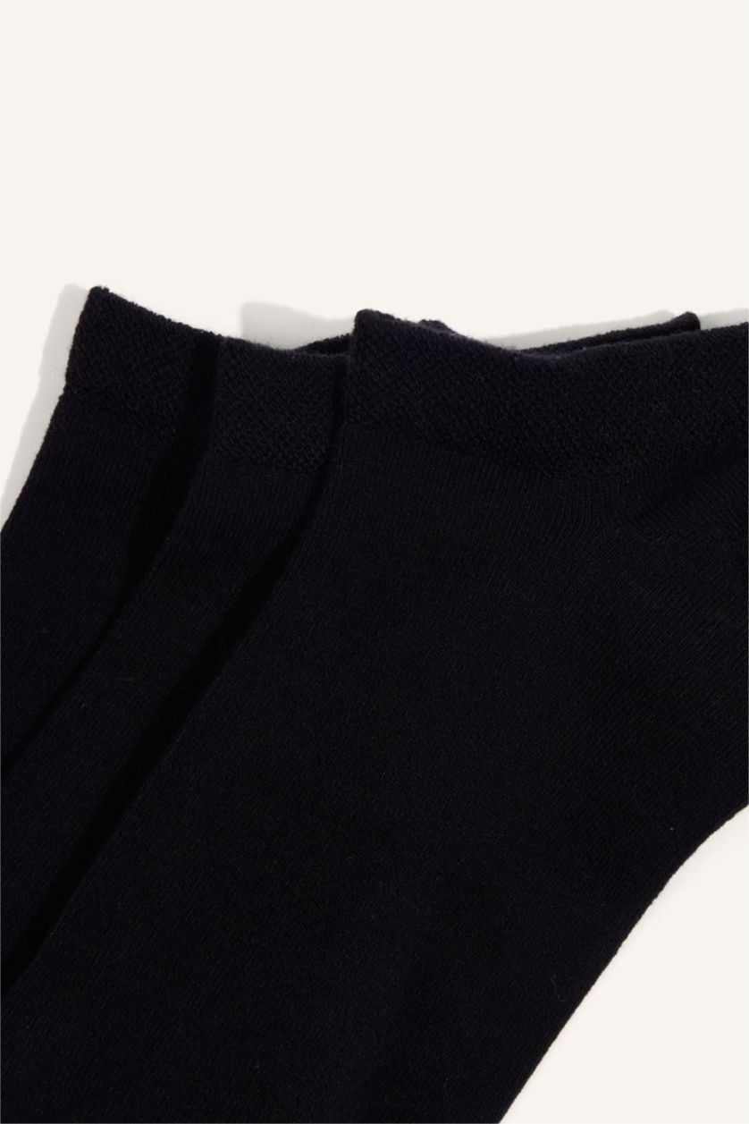 Kadın Siyah Bambu 3'Lü Patik Çorap