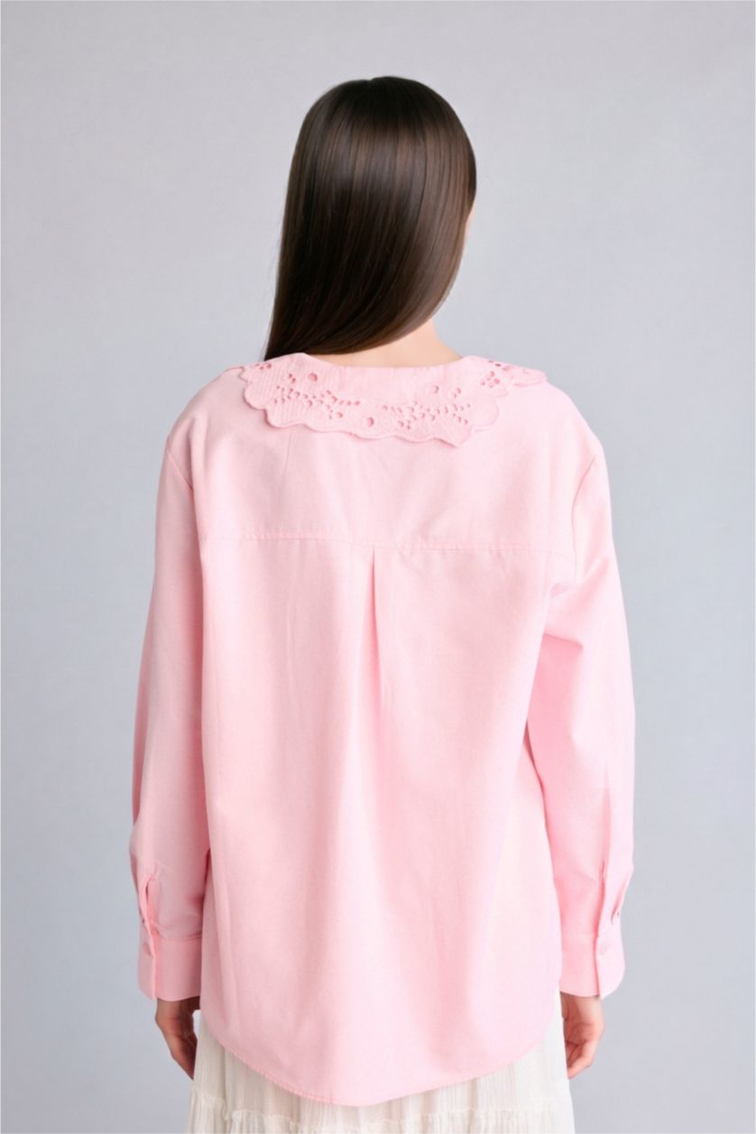 WOMAN Light Pink Regular Fit Poplin Light Pink Tunic