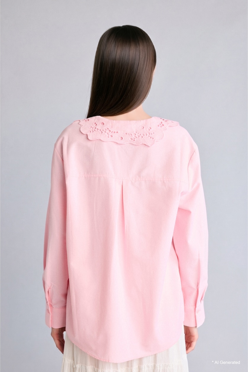 Woman Light Pink Regular Fit Poplin Light Pink Tunic