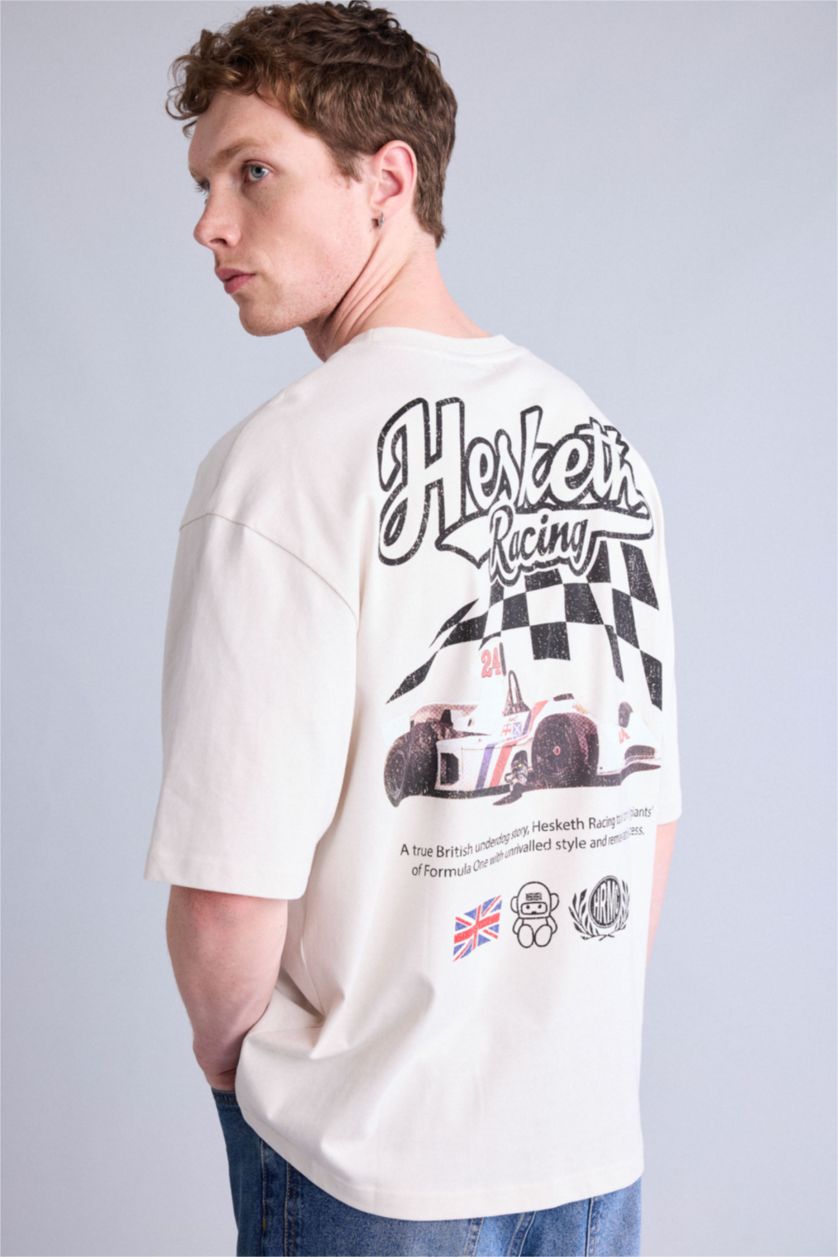 Men Stone Boxy Fit Short Sleeve T-Shirt