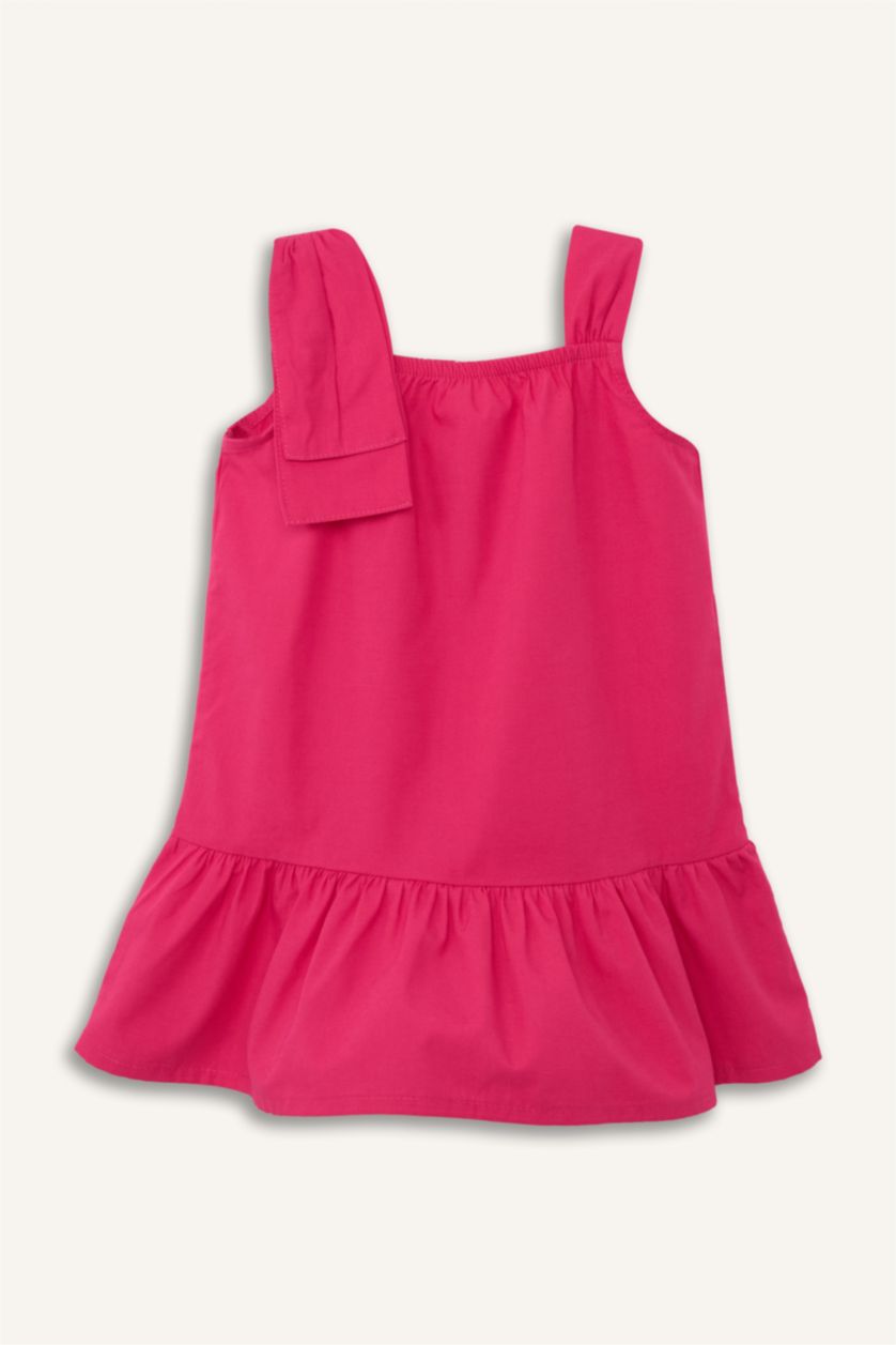 Kız Bebek Pembe Poplin Elbise