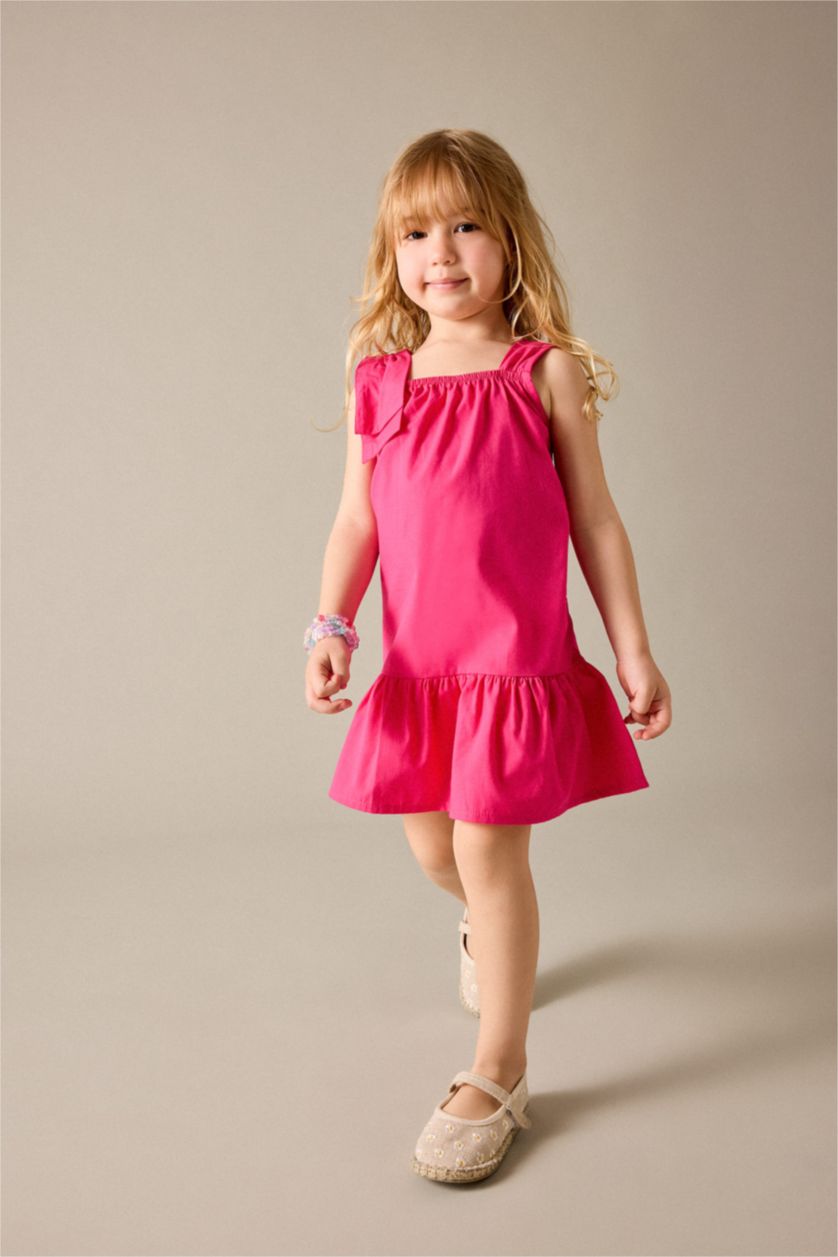 BÉBÉ FILLE Rose Robe en popeline à bretelles pour bébé fille