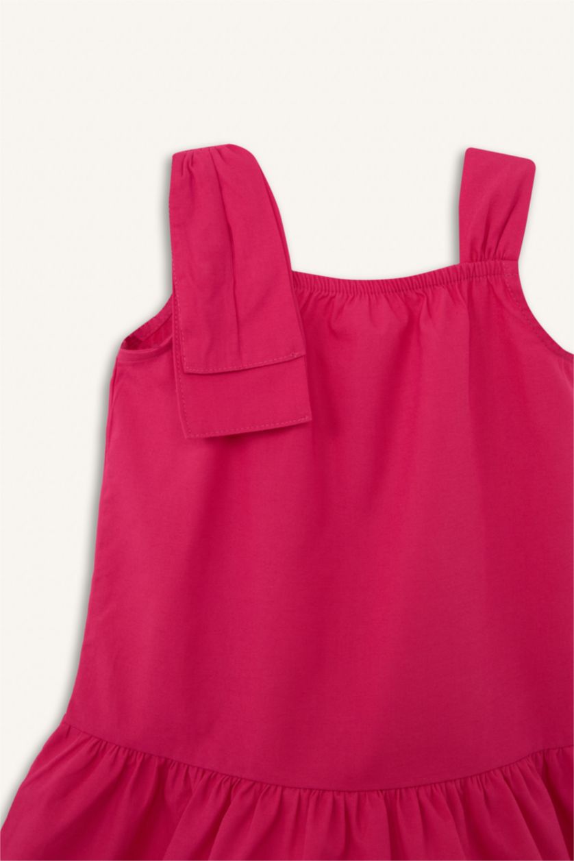 Kız Bebek Pembe Poplin Elbise