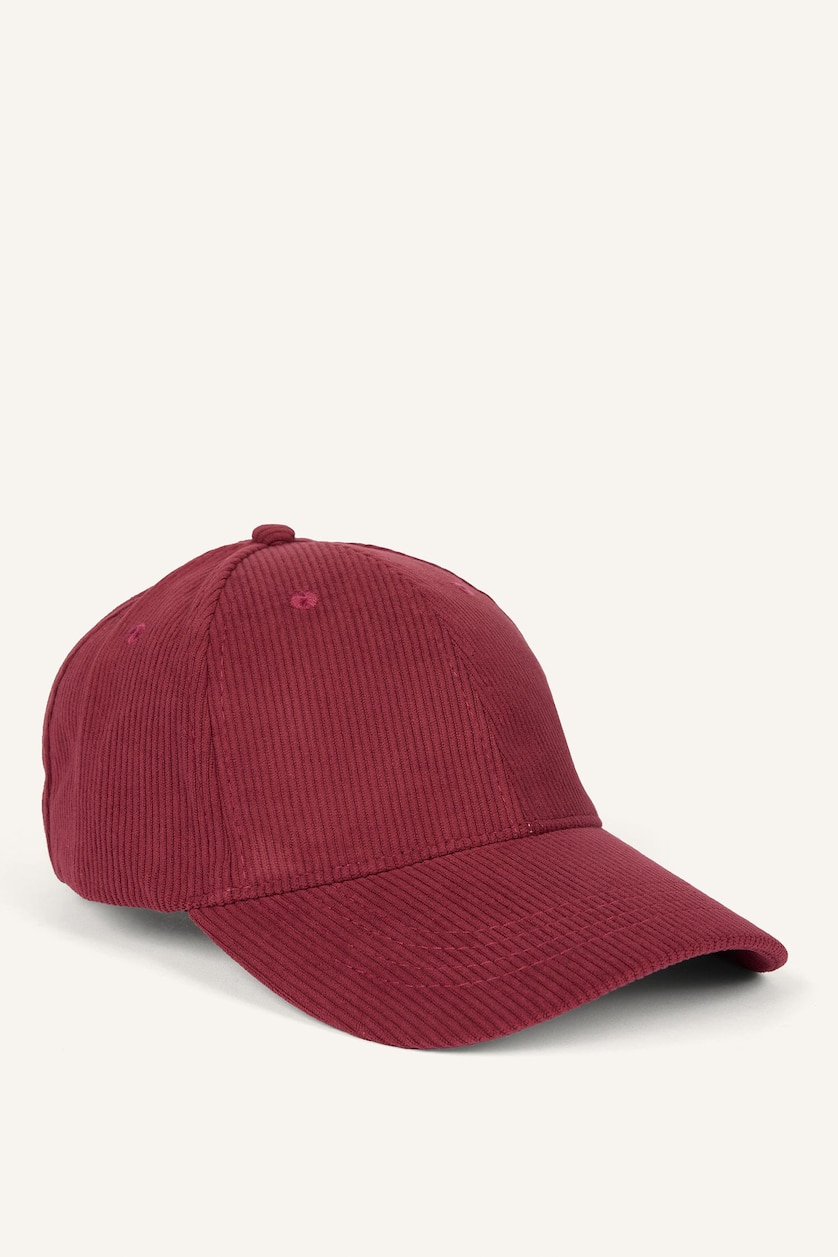 Kadın Bordo Kadın Fitilli Kadife Cap Şapka
