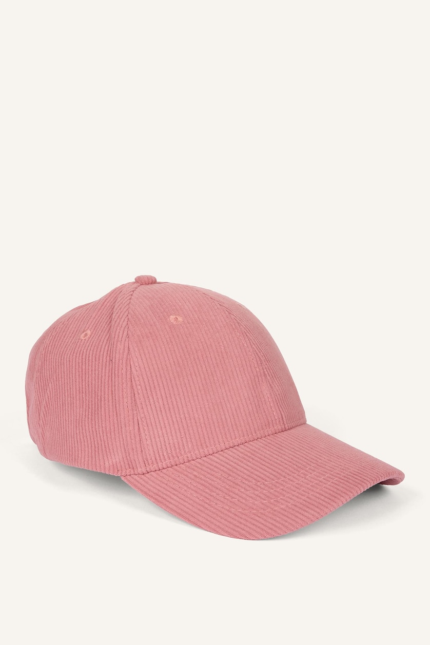 Kadın Pembe Kadın Fitilli Kadife Cap Şapka