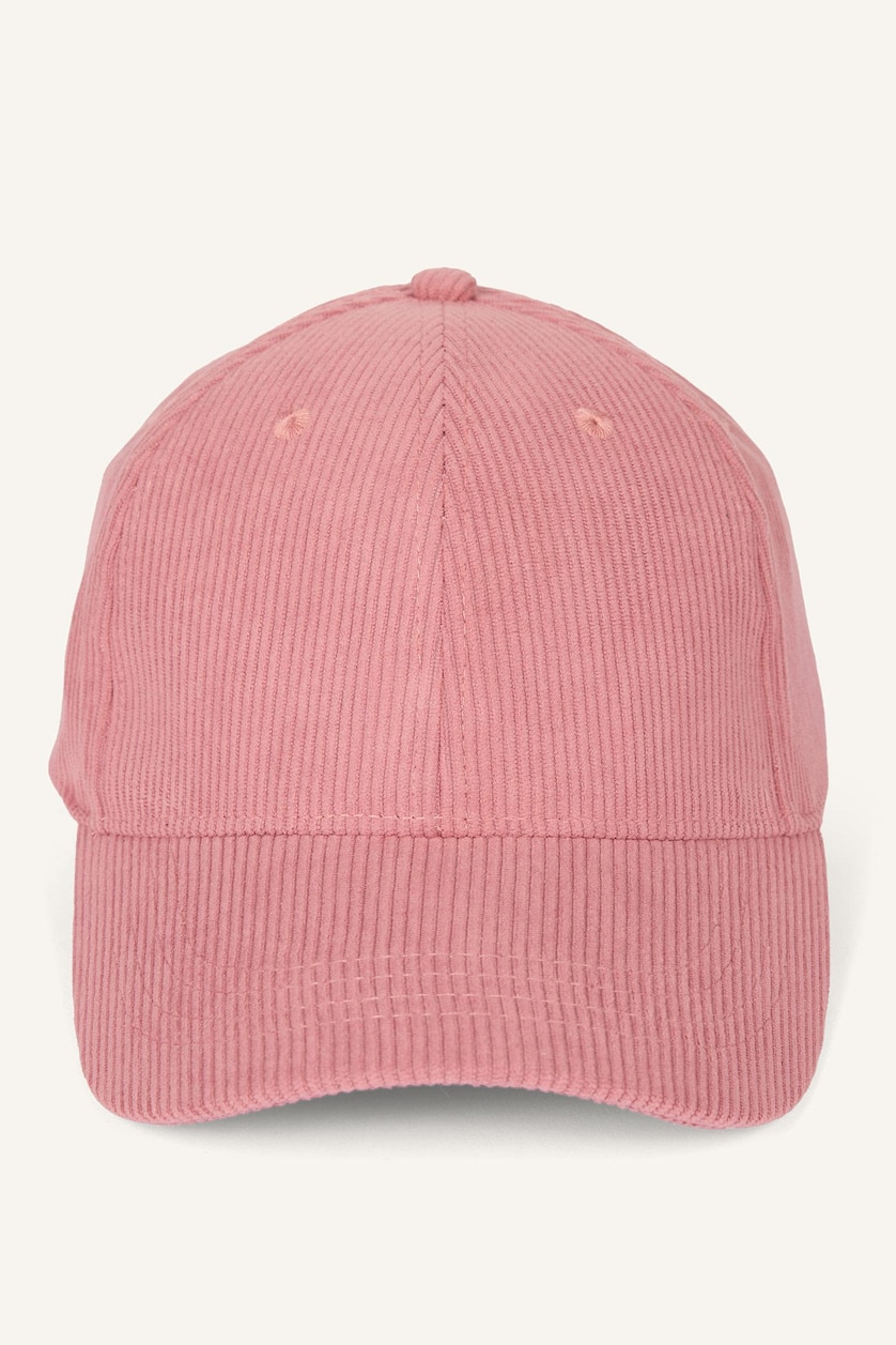 Kadın Pembe Kadın Fitilli Kadife Cap Şapka