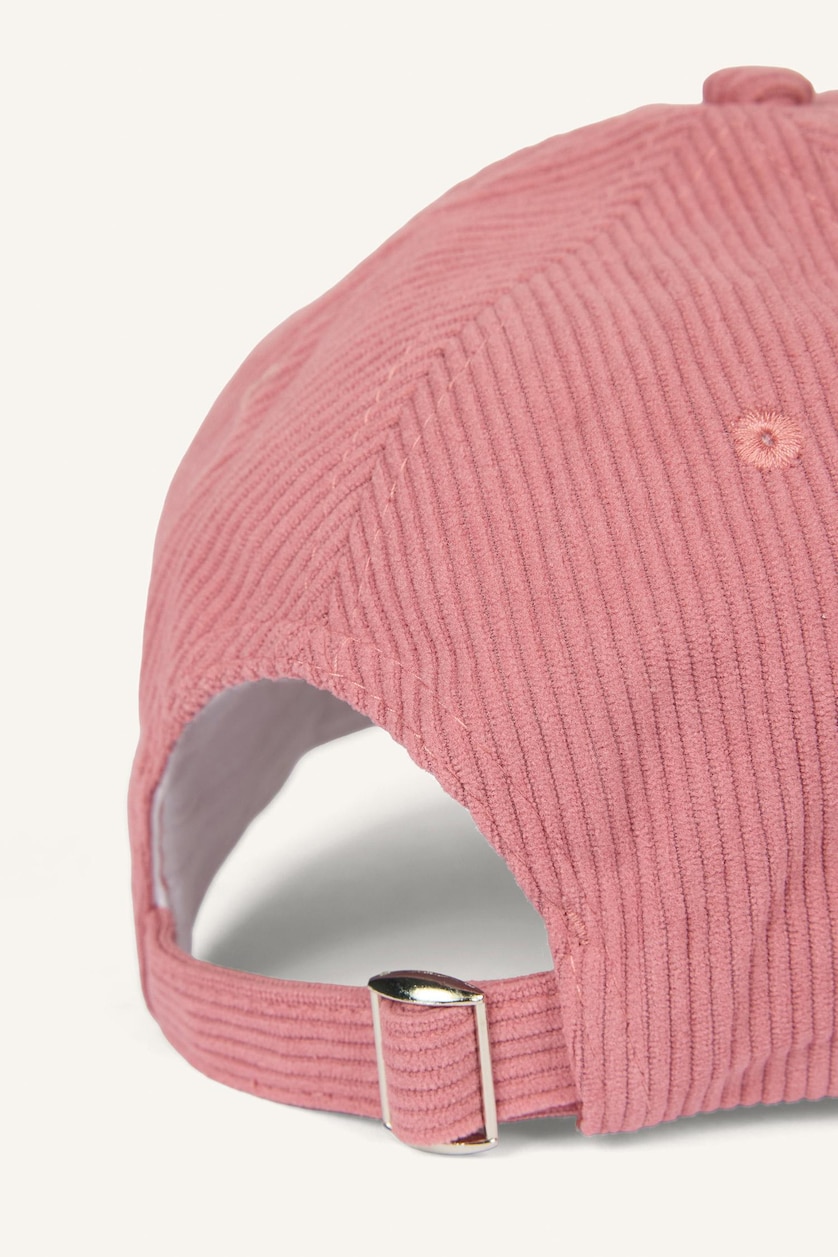 Kadın Pembe Kadın Fitilli Kadife Cap Şapka