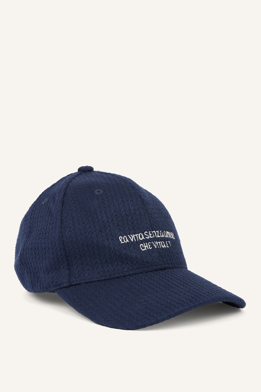 Women NAVY Woman Embroidered Hat