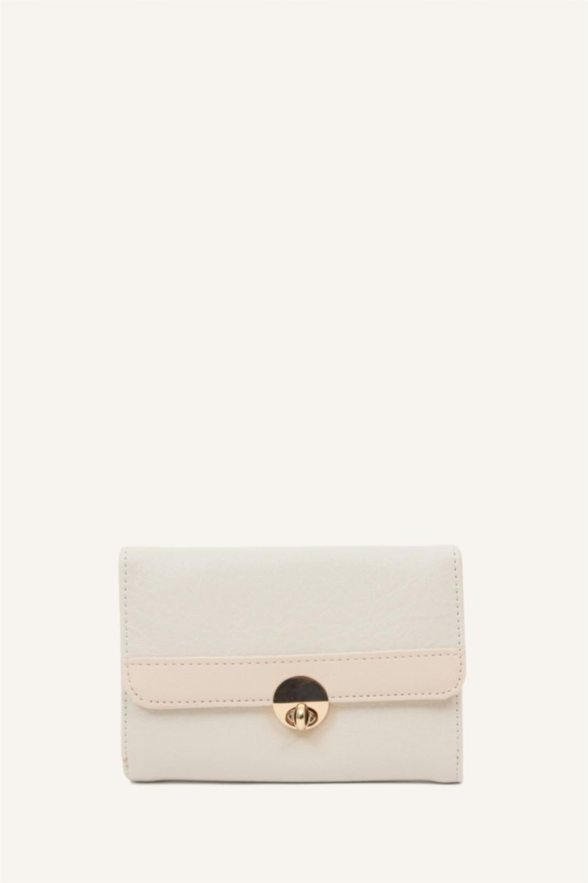 Kadın Açık Bej Suni Deri Cüzdan