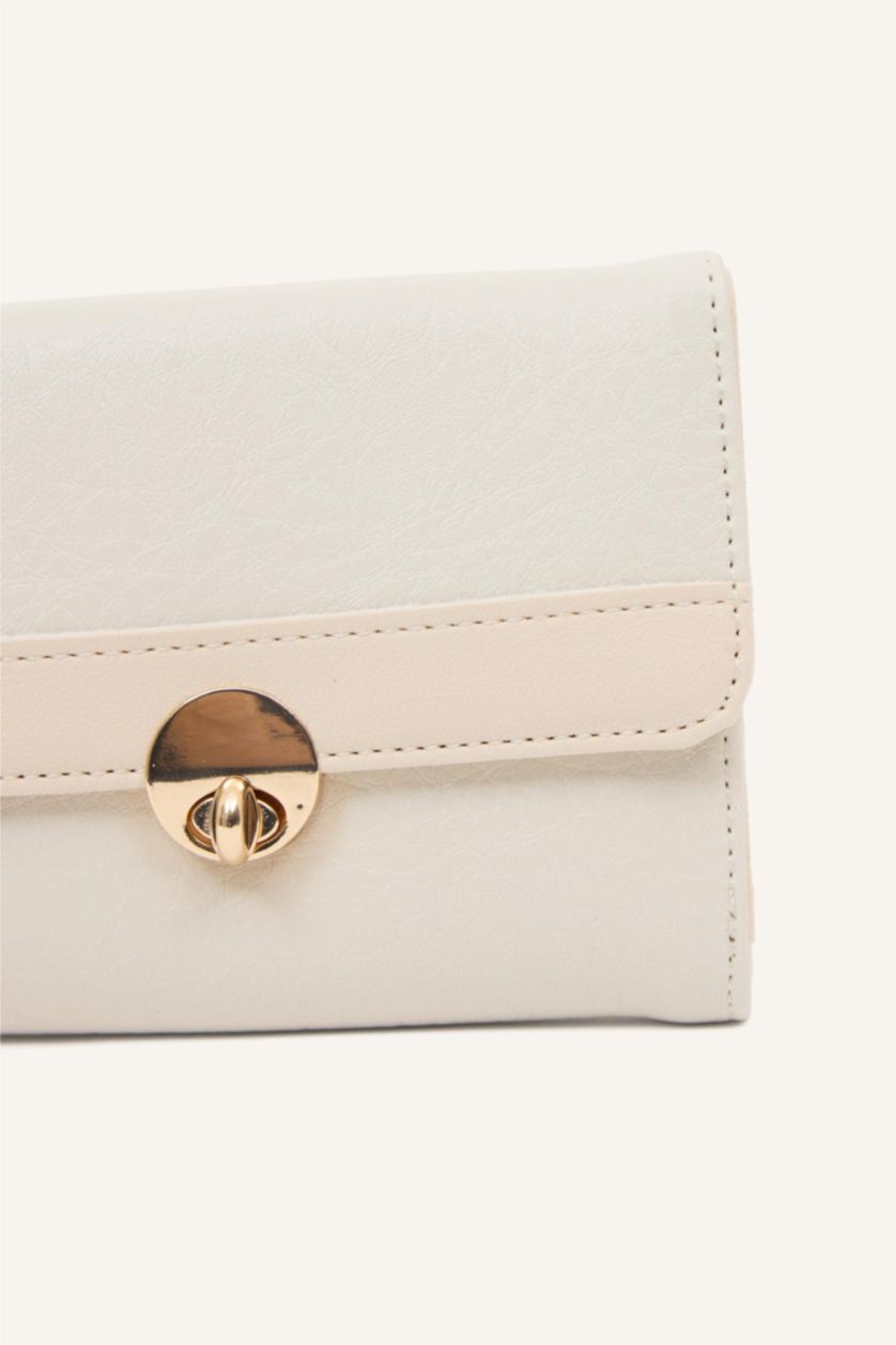 Kadın Açık Bej Suni Deri Cüzdan