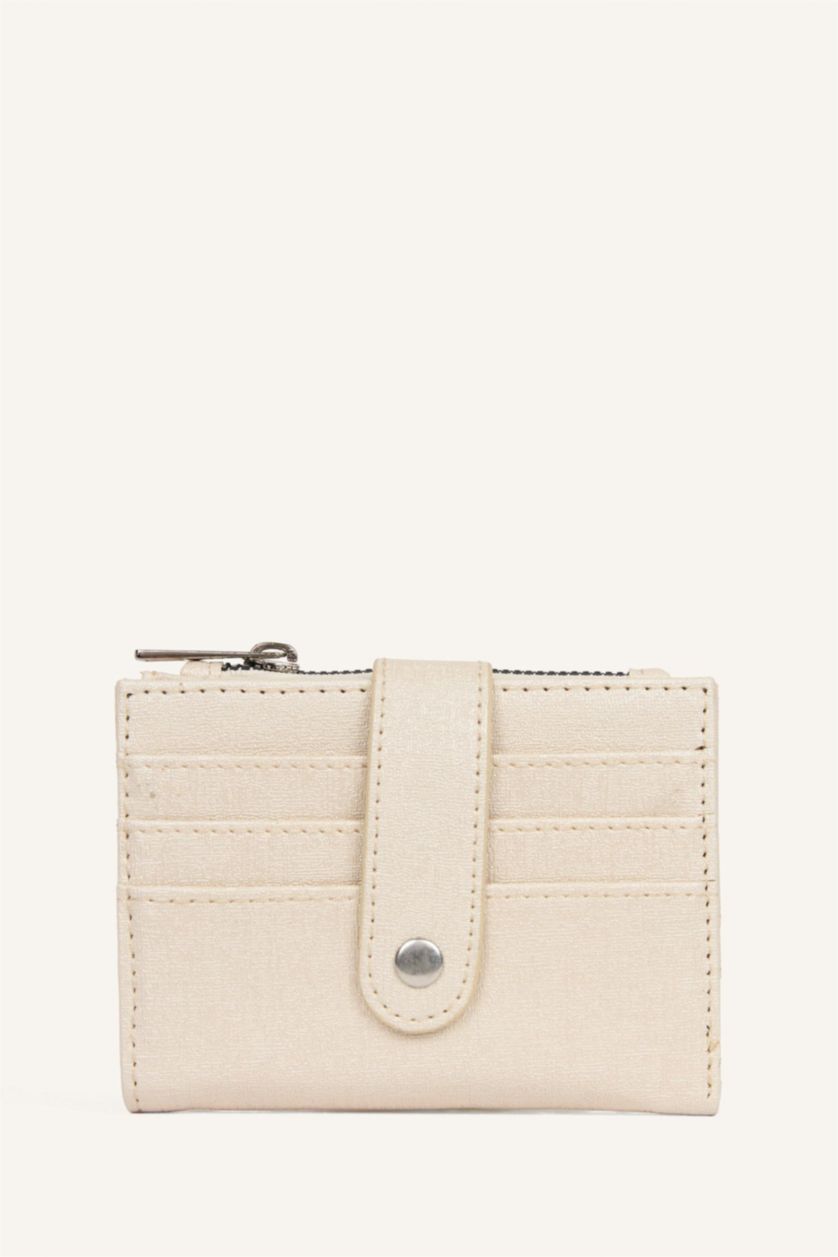 Kadın Bej Suni Deri Cüzdan