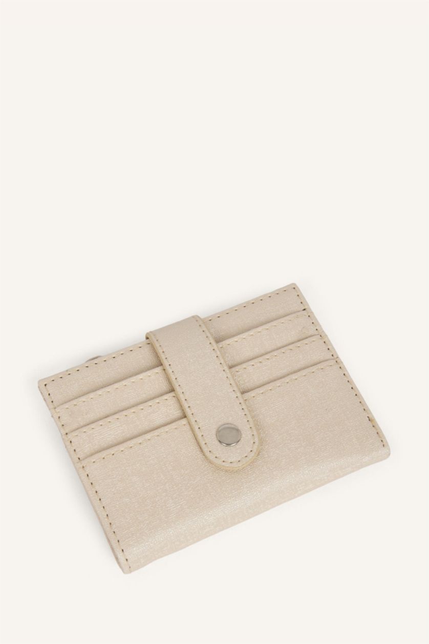 Kadın Bej Suni Deri Cüzdan