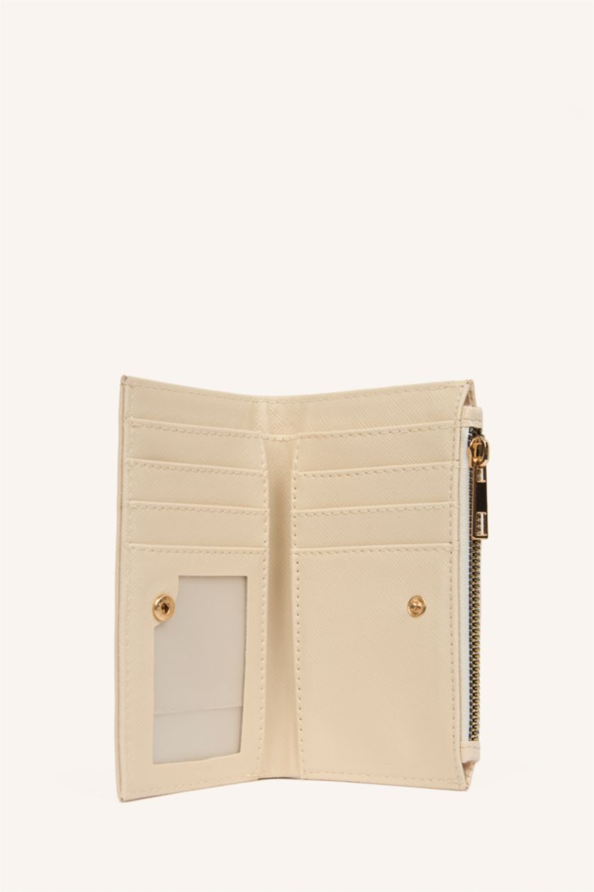 Kadın Bej Suni Deri Cüzdan