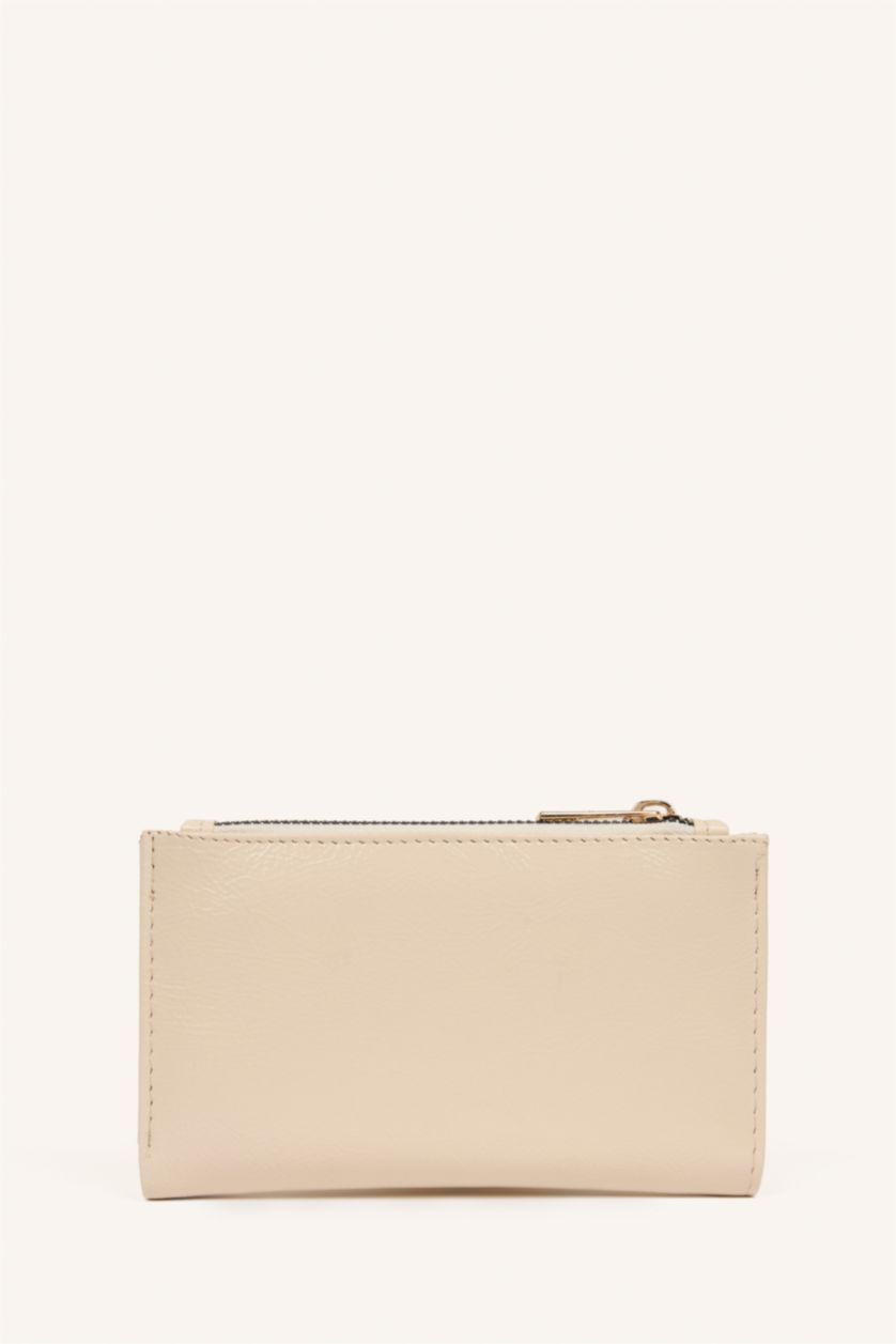 Kadın Bej Suni Deri Cüzdan