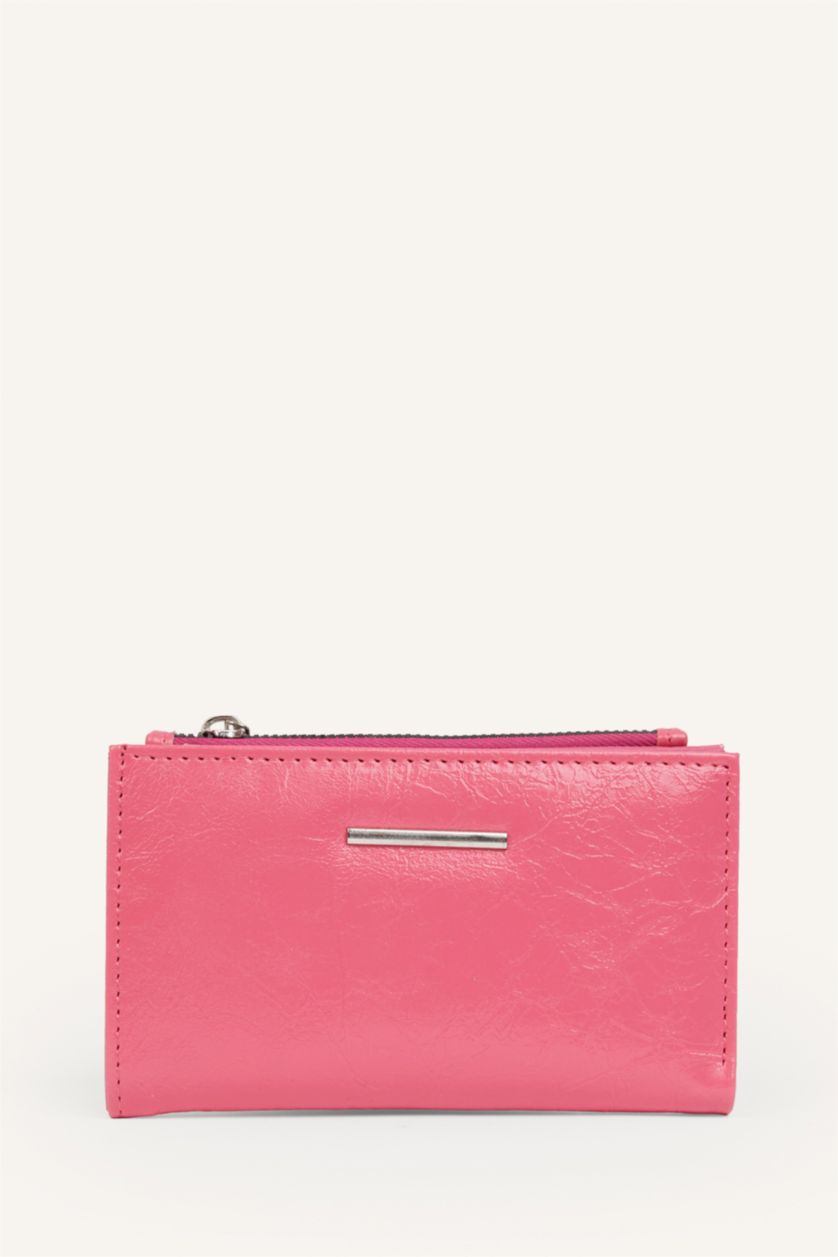 Women Fushsia Woman Faux Leather Wallets