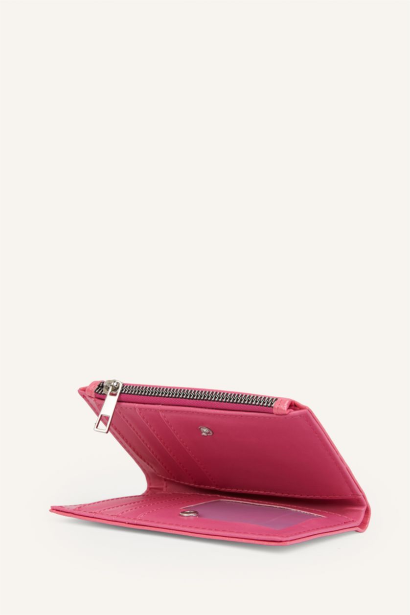 Women Fushsia Woman Faux Leather Wallets
