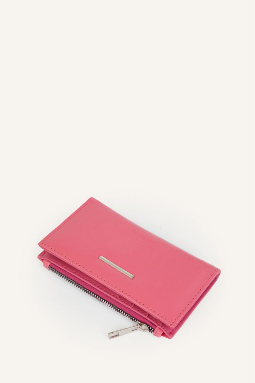 Women Fushsia Woman Faux Leather Wallets