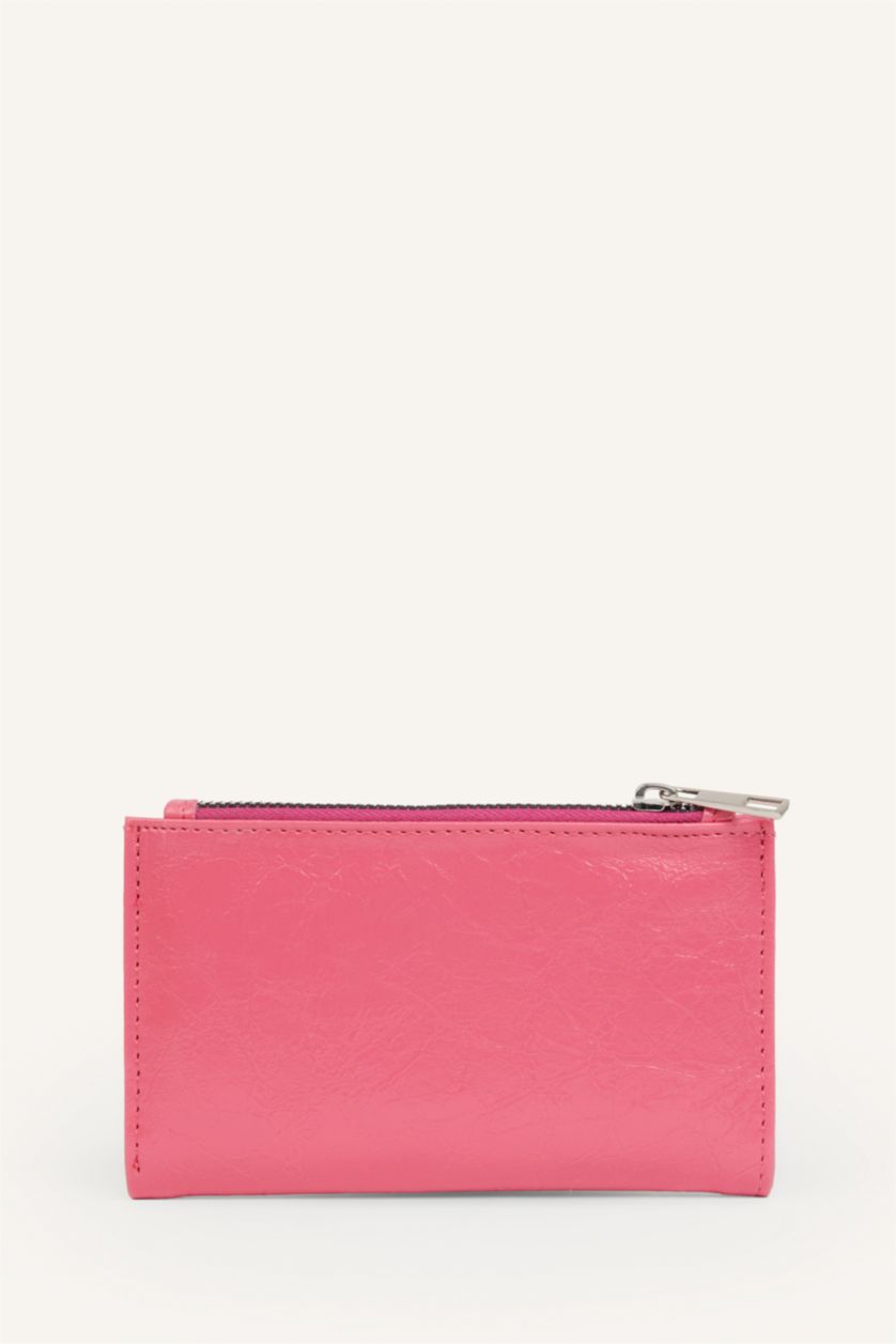 Women Fushsia Woman Faux Leather Wallets