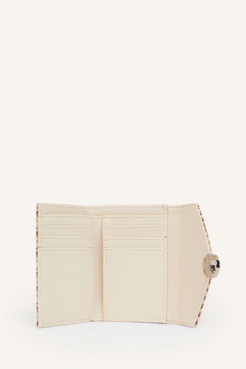 Women Beige Woman Faux Leather Wallets