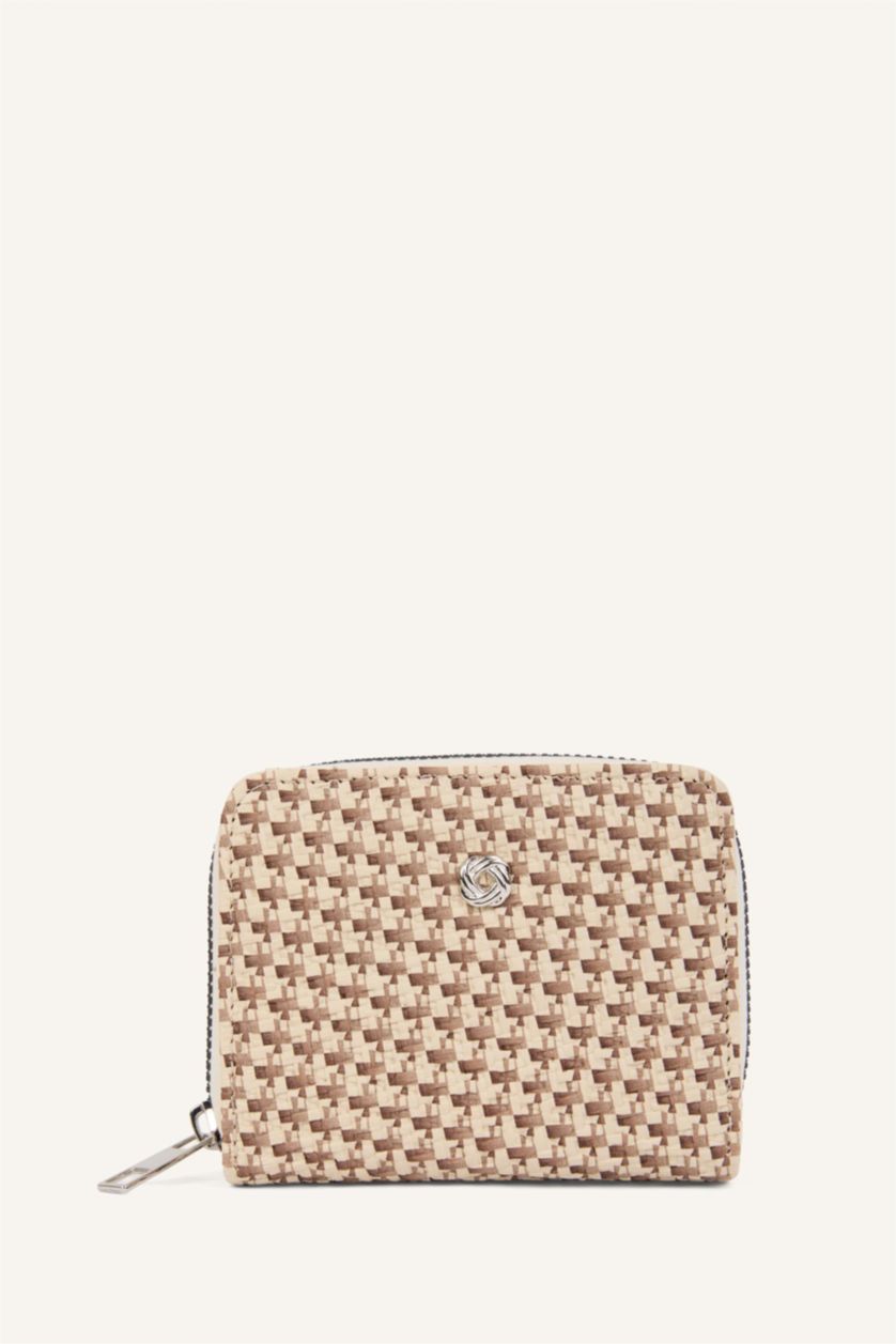 Kadın Bej Suni Deri Cüzdan