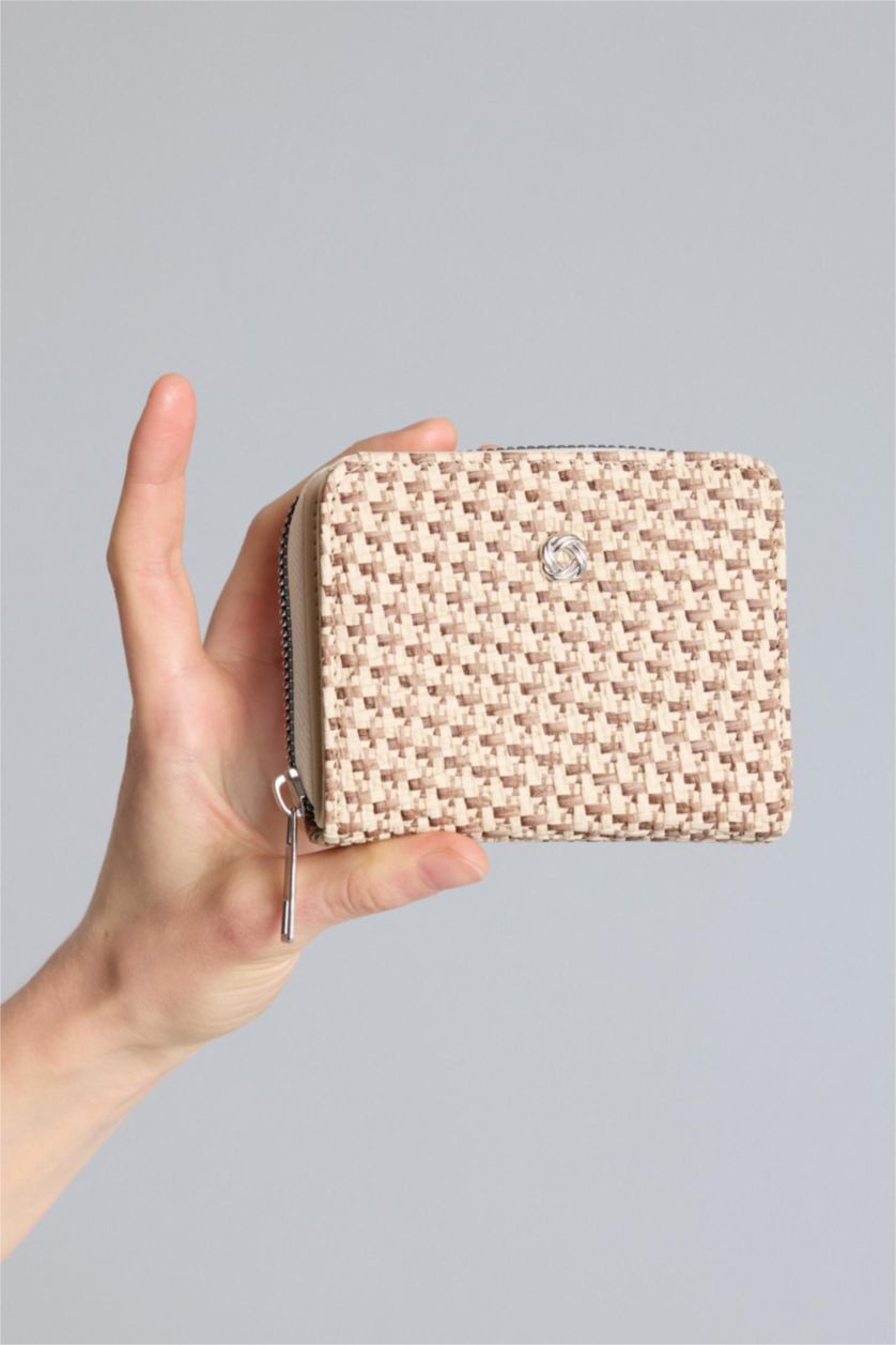 Women Beige Woman Faux Leather Wallets