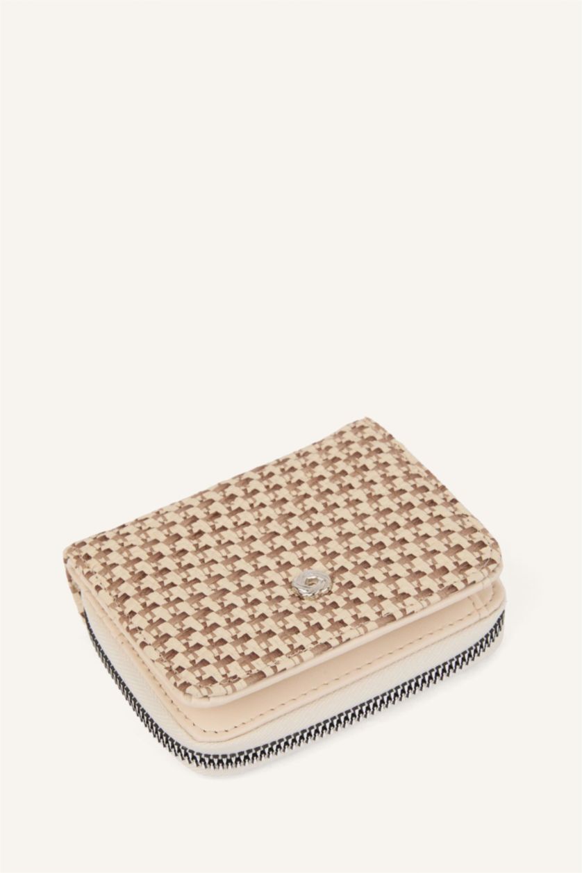 Kadın Bej Suni Deri Cüzdan