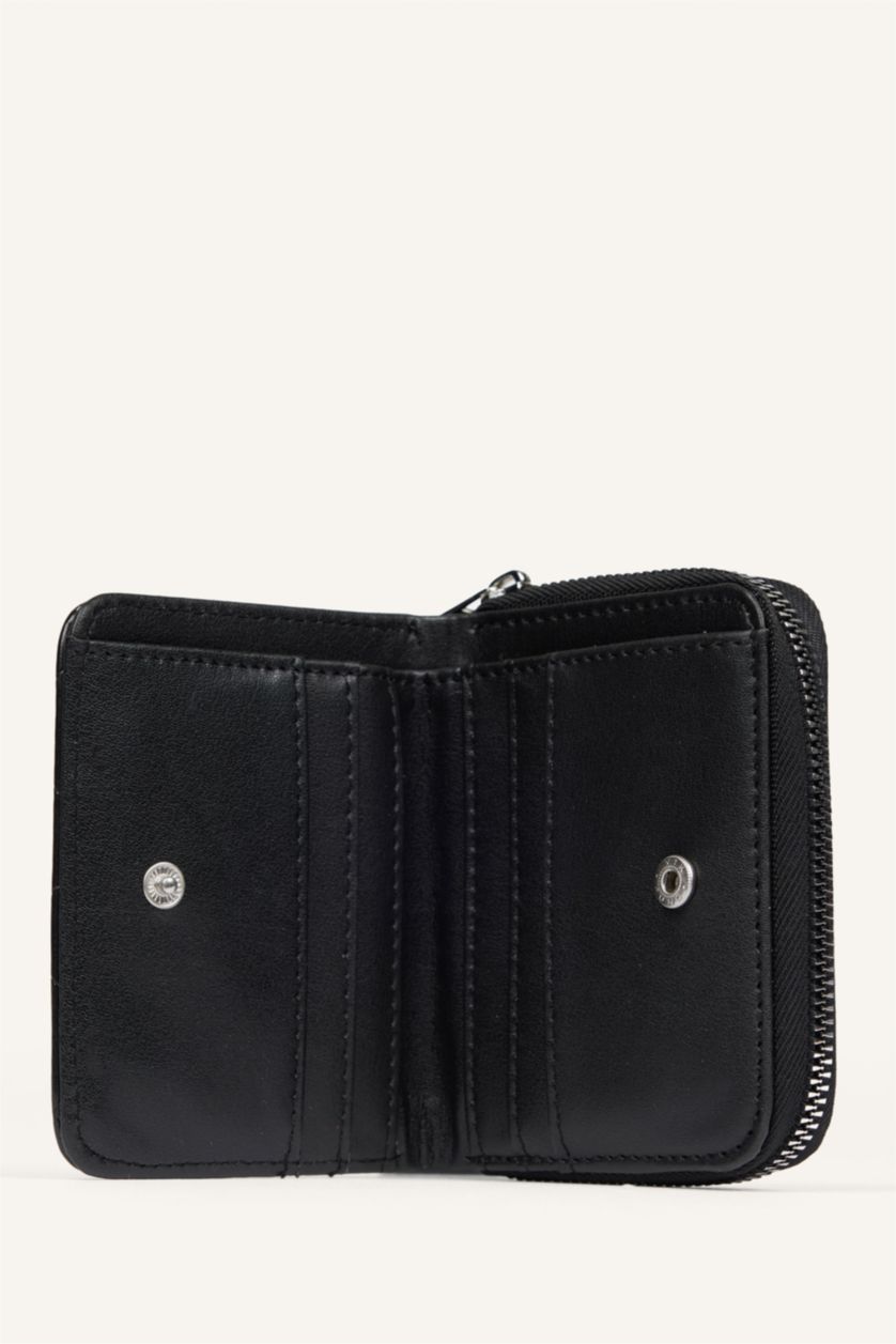 Kadın Siyah Suni Deri Cüzdan