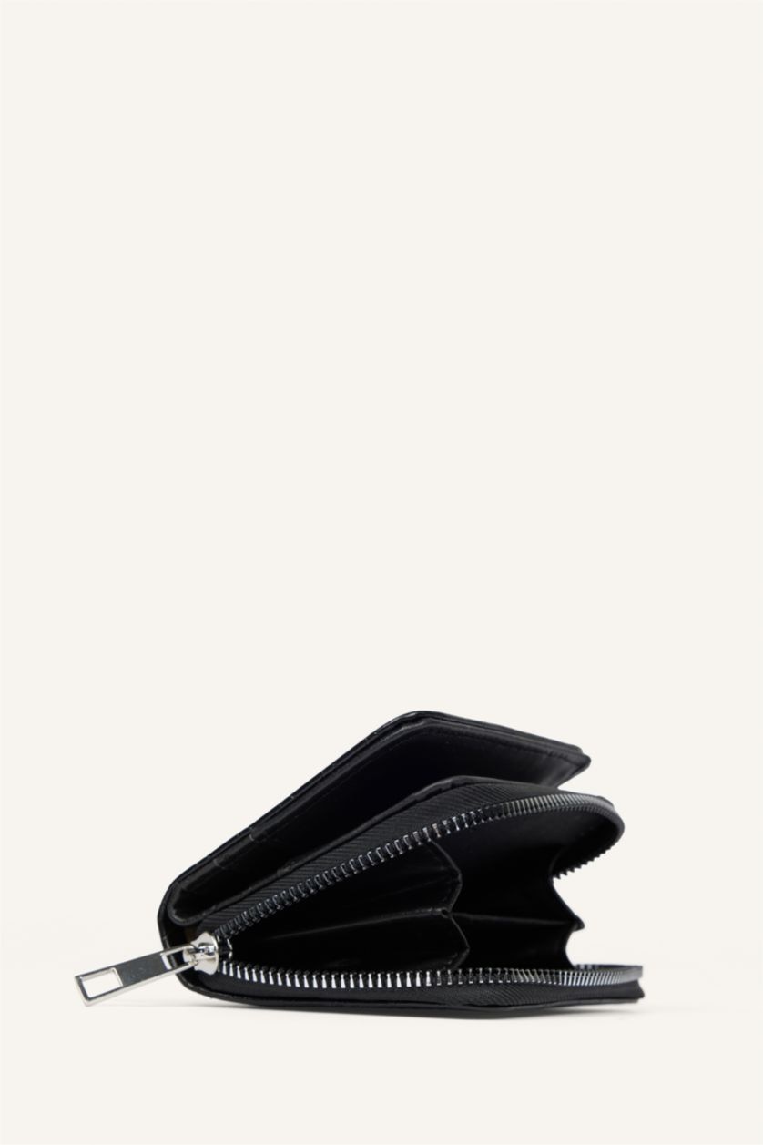 Kadın Siyah Suni Deri Cüzdan