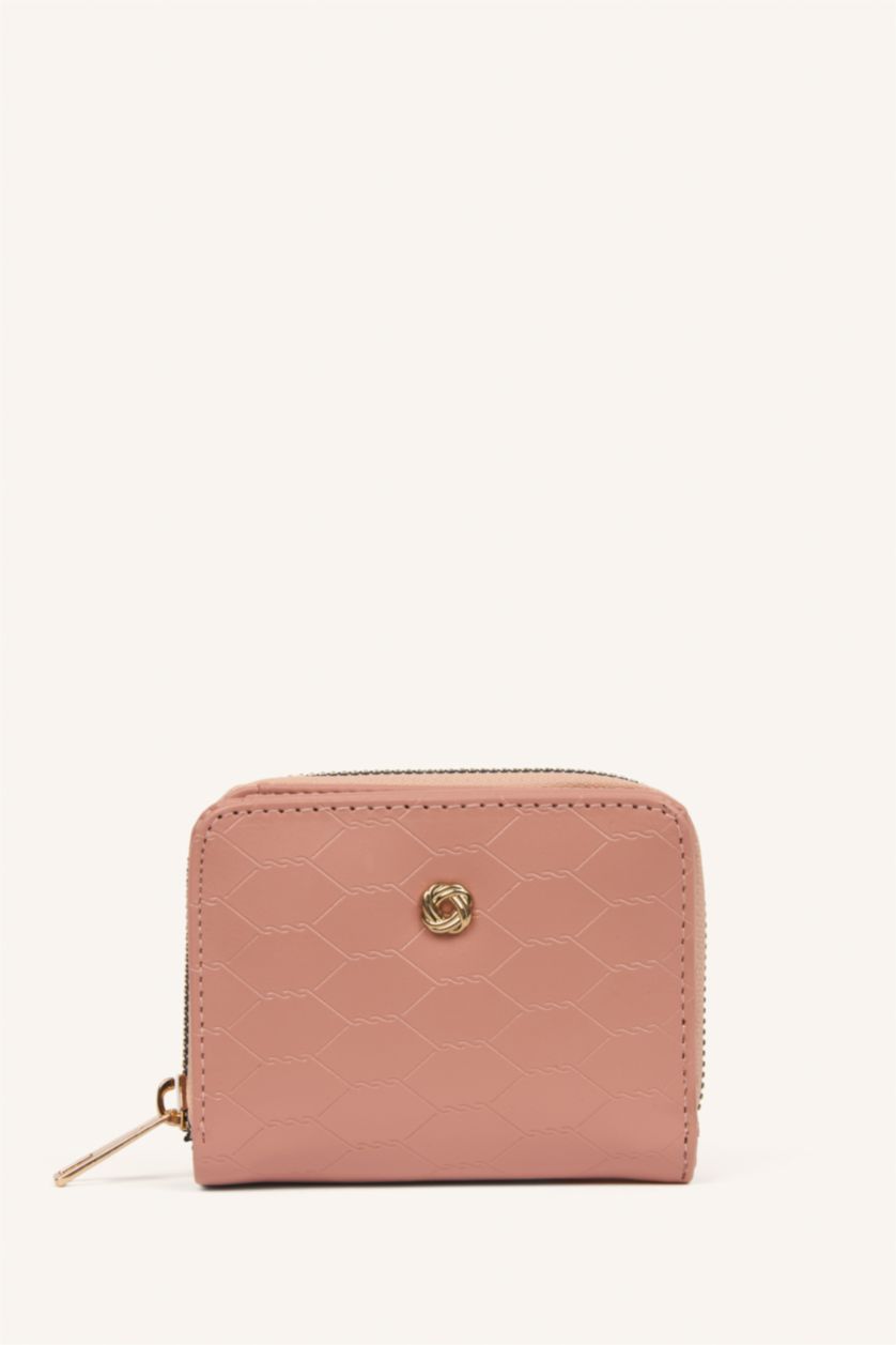 Kadın Pudra Pembe Suni Deri Cüzdan