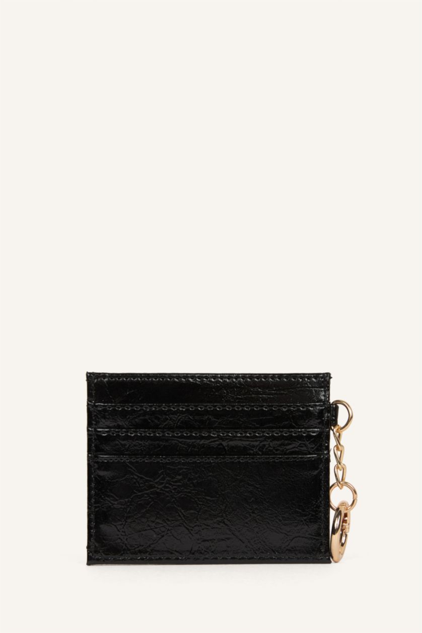 Kadın Siyah Kadın Suni Deri Kartlık