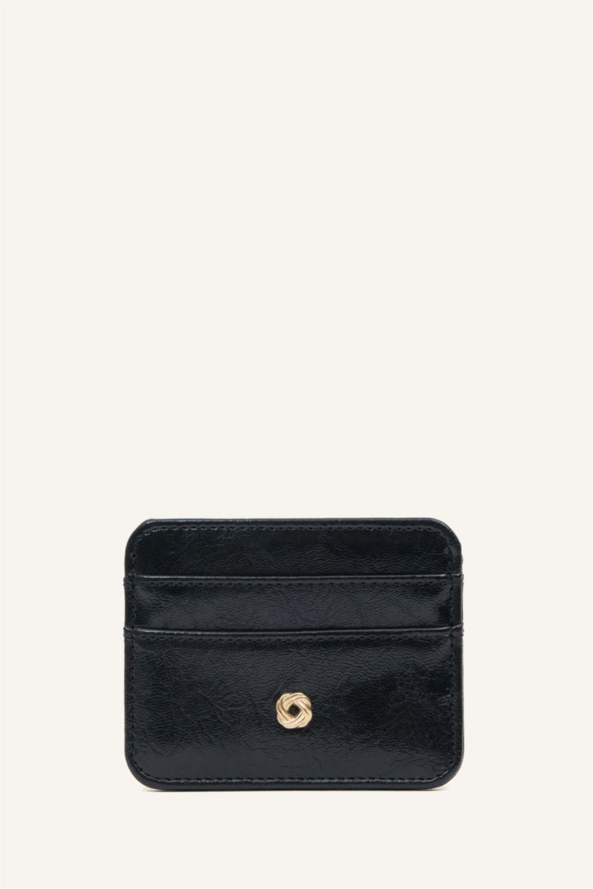 Kadın Siyah Kadın Suni Deri Kartlık