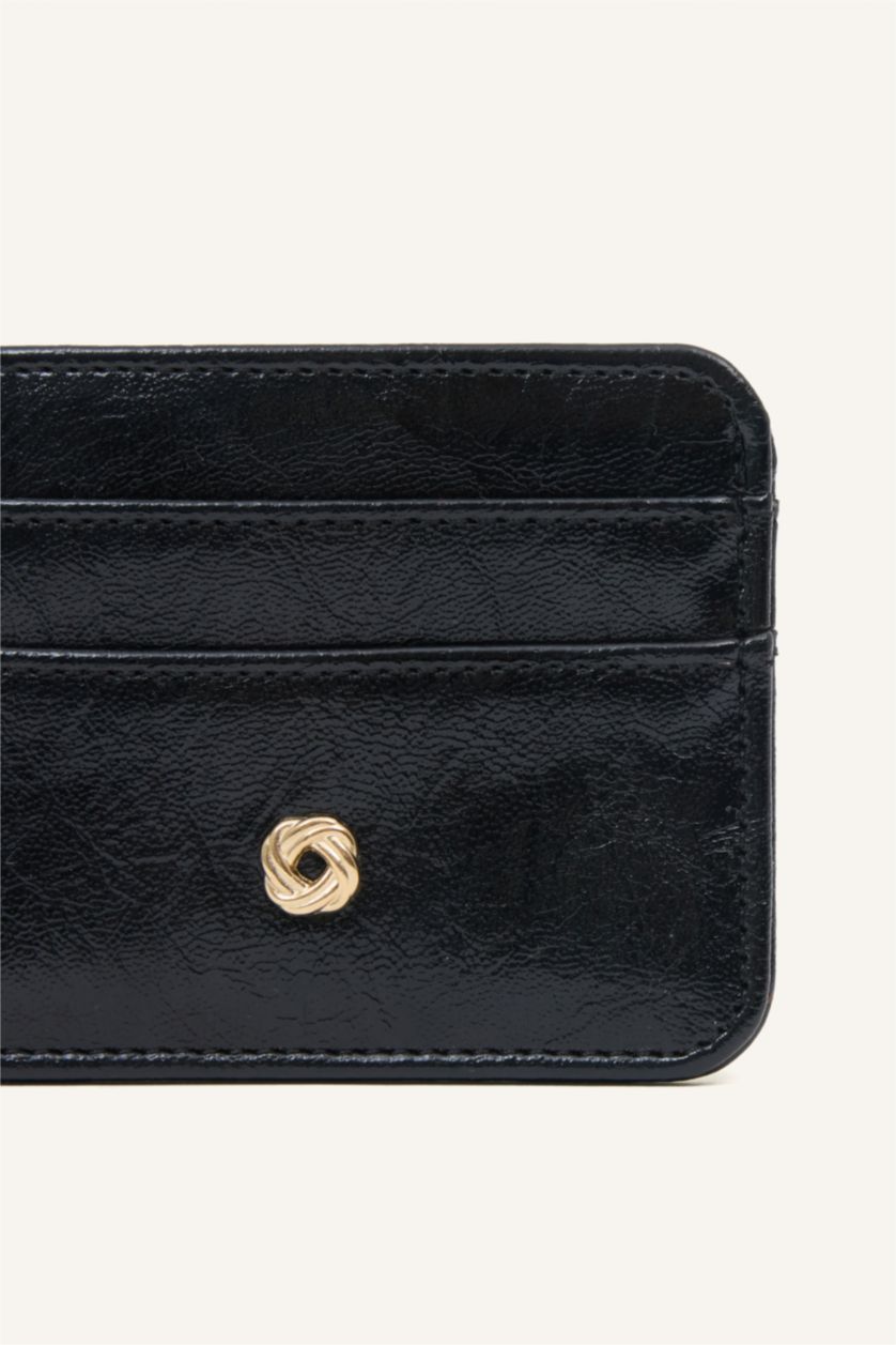 Kadın Siyah Kadın Suni Deri Kartlık