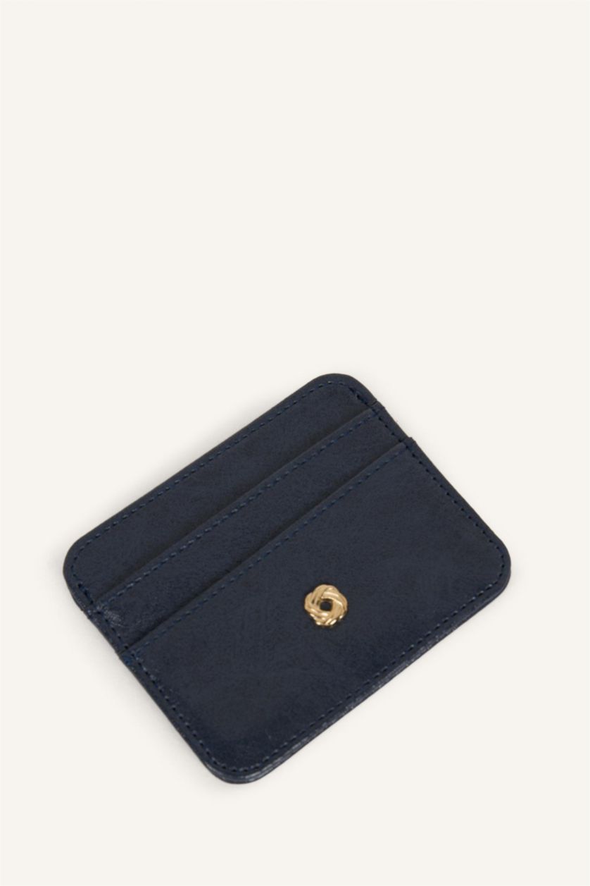 WOMAN NAVY Woman Business Card Wallet
