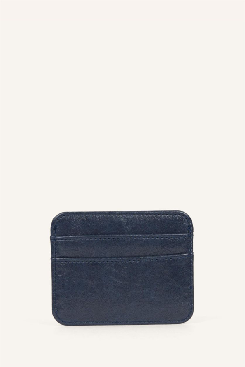WOMAN NAVY Woman Business Card Wallet