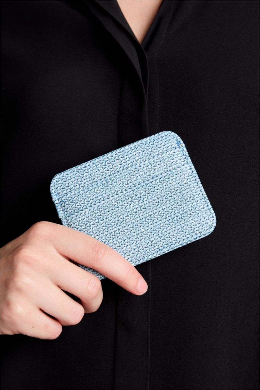 WOMAN Blue Woman Business Card Wallet