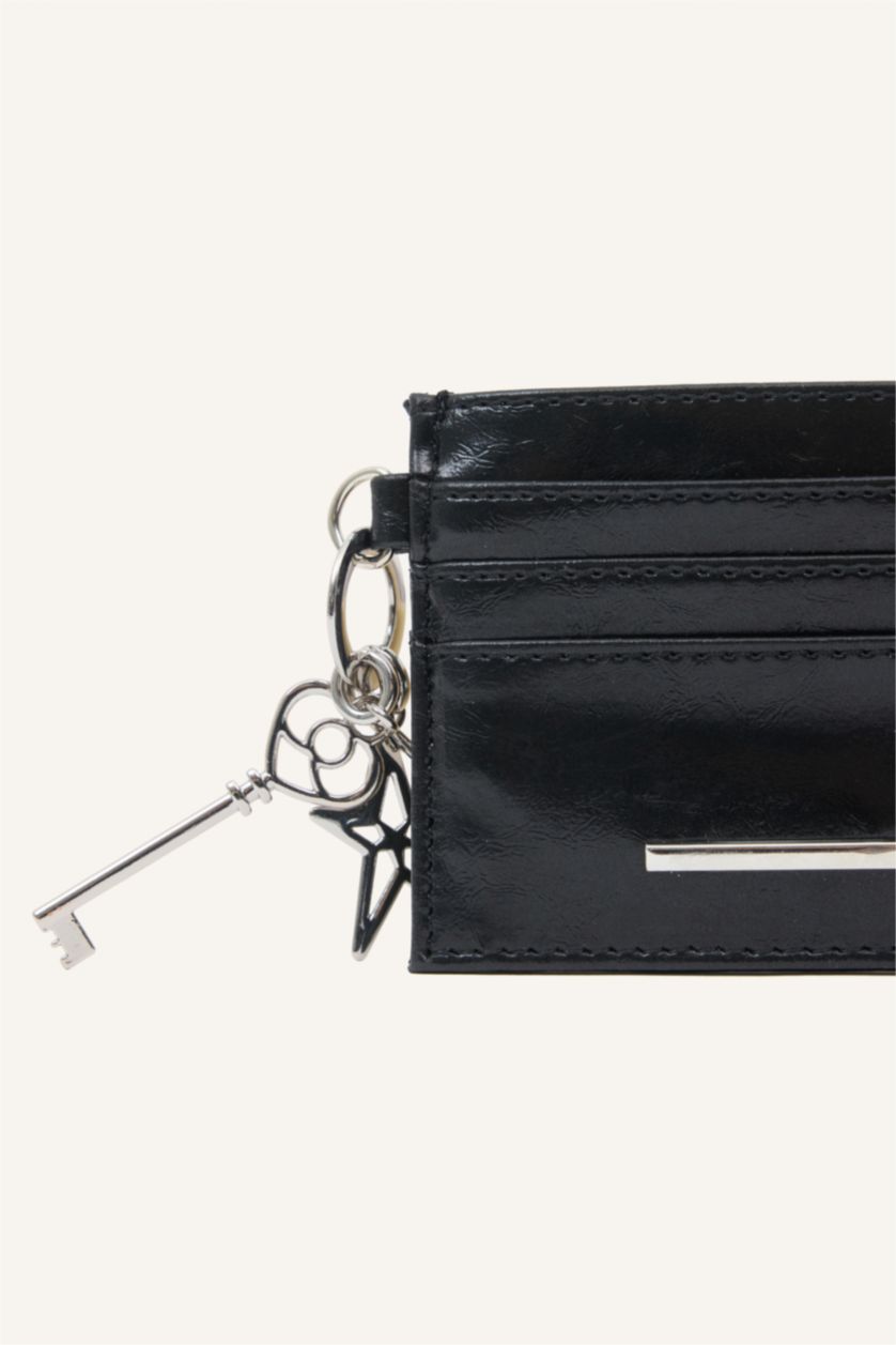 Kadın Siyah Kadın Suni Deri Kartlık