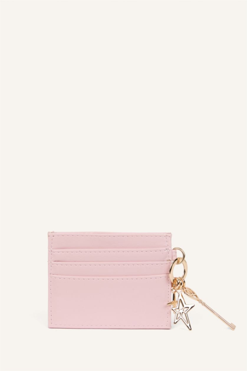 Kadın Pudra Pembe Kadın Suni Deri Kartlık