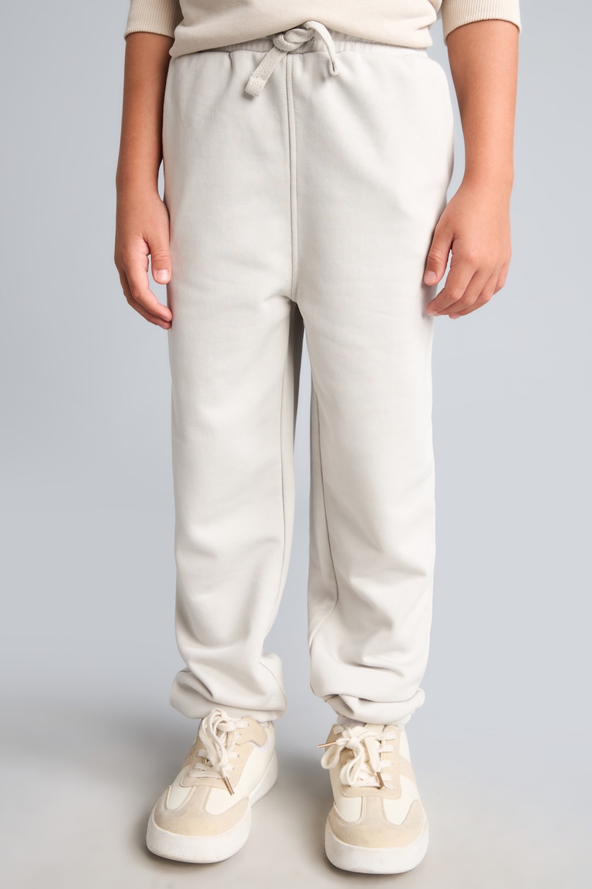 Boys & Teens Light Grey Boy Elastic Waist Patch Detail Sweatpants