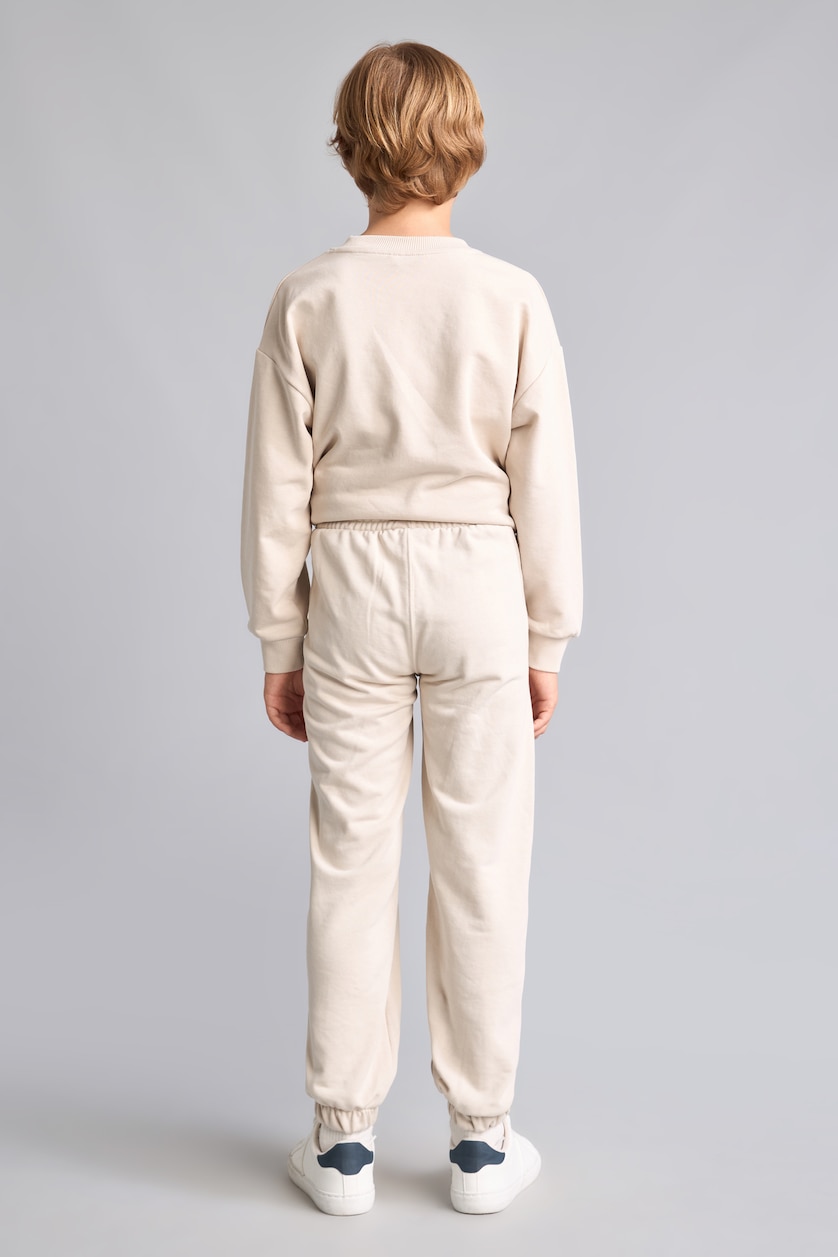 BOYS & TEENS Beige Boy Regular Jogger Fit Beige Sweatpants