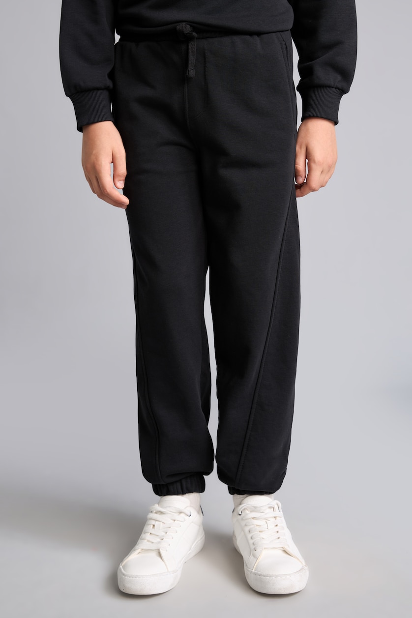 BOYS & TEENS Black Boy Oversize Black Sweatpants