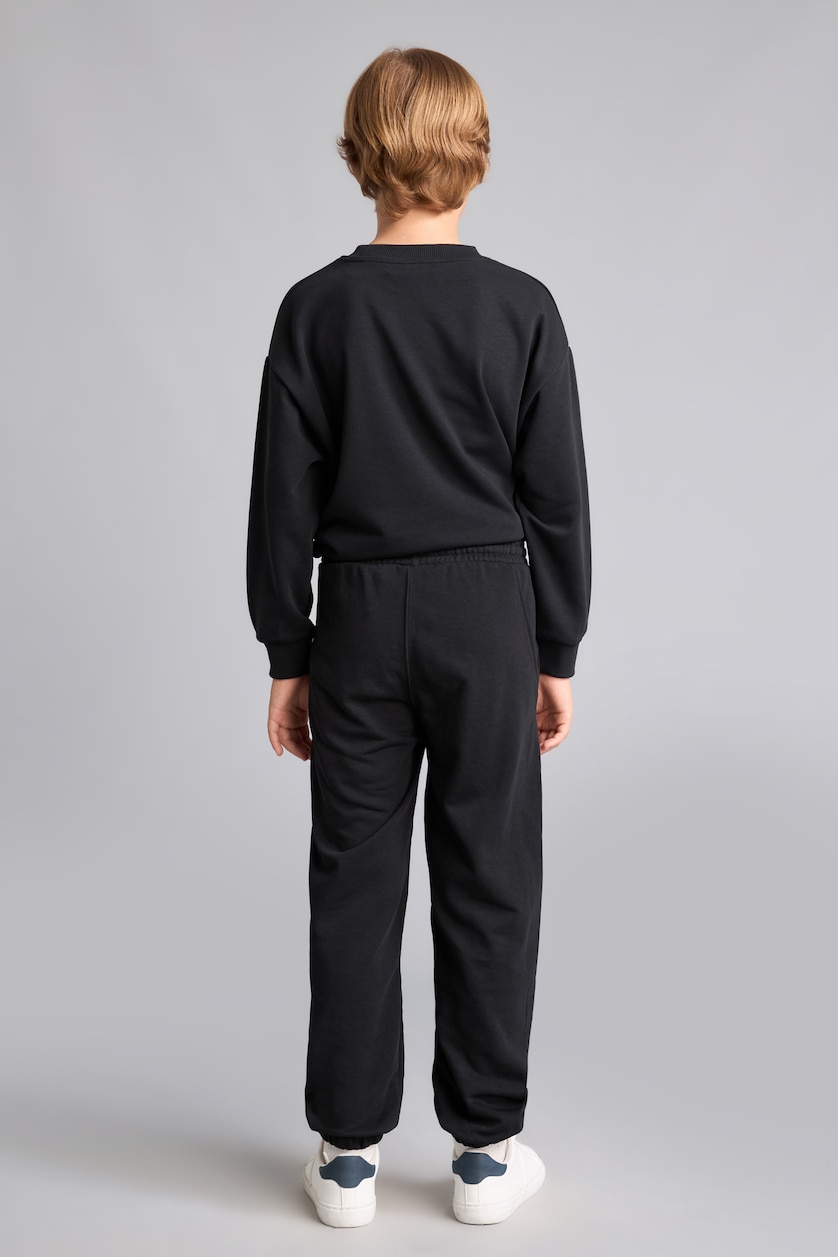 BOYS & TEENS Black Boy Oversize Black Sweatpants