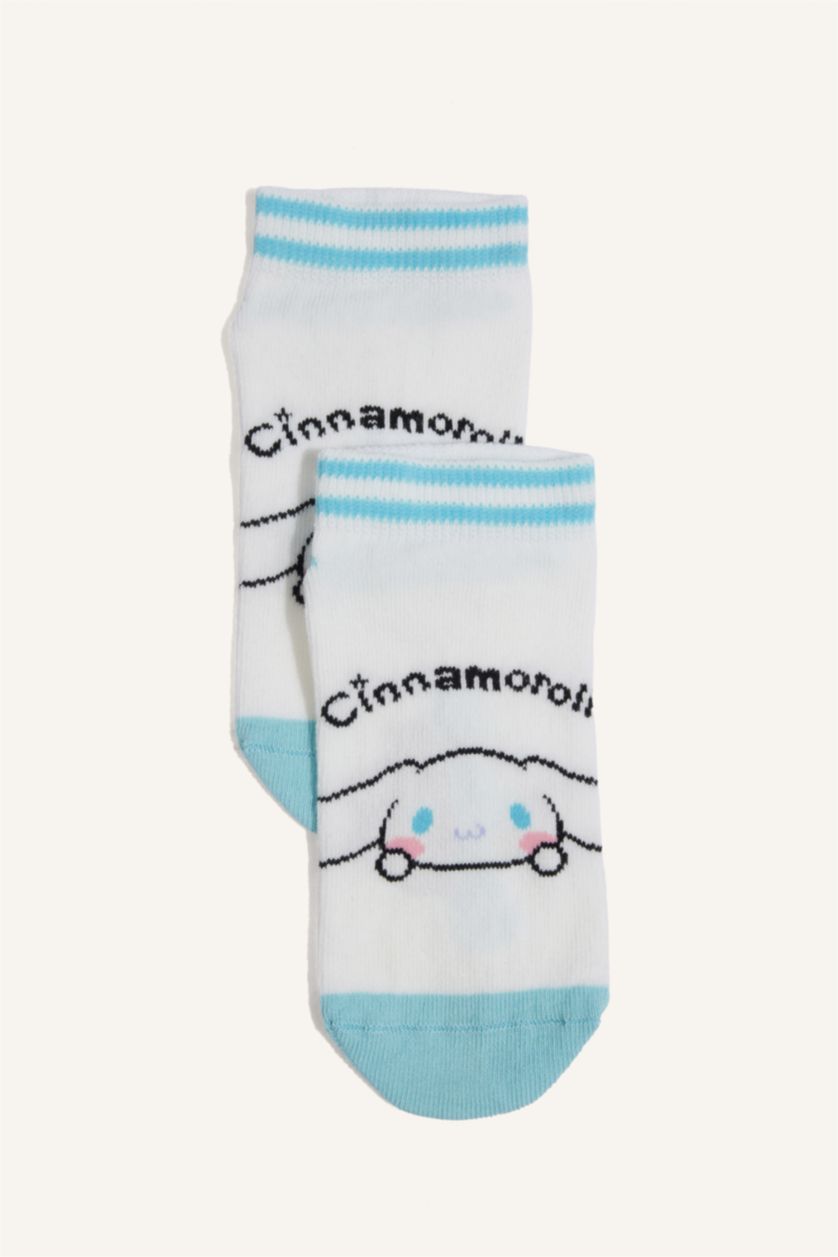 Young Girls - Teen Girls White Girl Hello Kitty Licensed 3 piece Short Socks