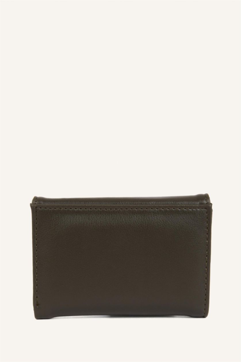 Kadın Haki Kadın Fularlı Suni Deri Cüzdan