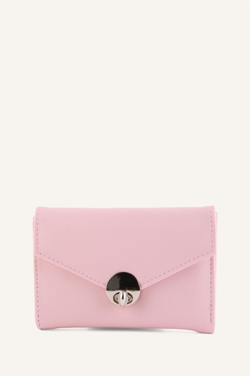 Kadın Pudra Pembe Suni Deri Cüzdan