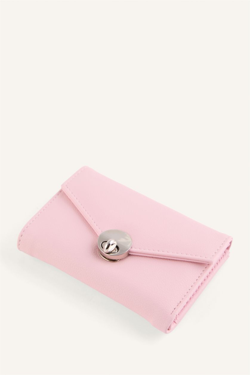 Kadın Pudra Pembe Suni Deri Cüzdan