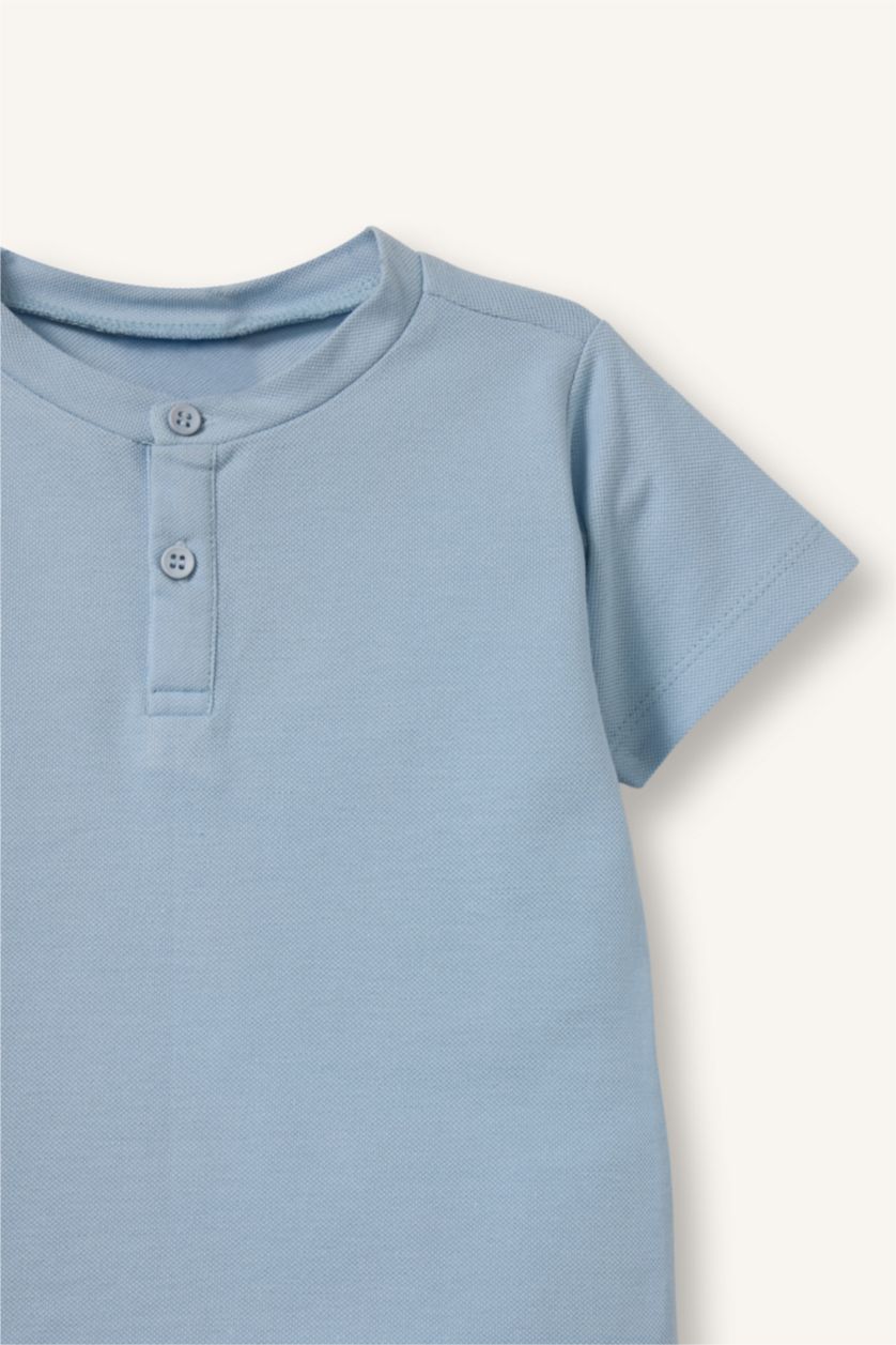 Erkek Bebek Mavi 2'Li Basic Pijama Takım Erkek Bebek