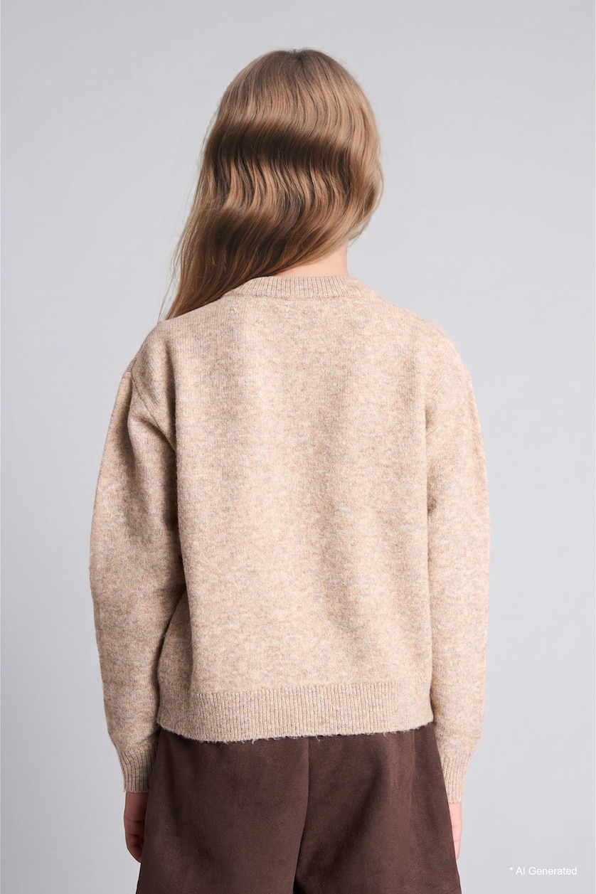 Девочки и подростки Визон Girl Embroidered Crew Neck Pullover