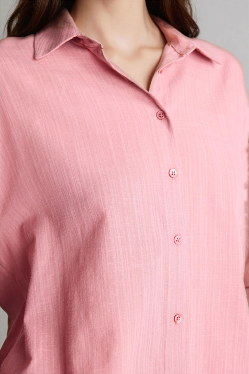 Woman Light Pink قميص ردن طويل