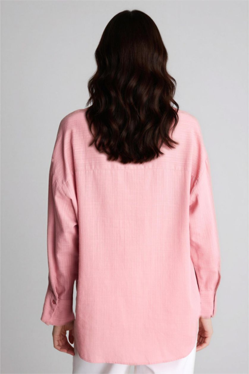 Woman Light Pink قميص ردن طويل