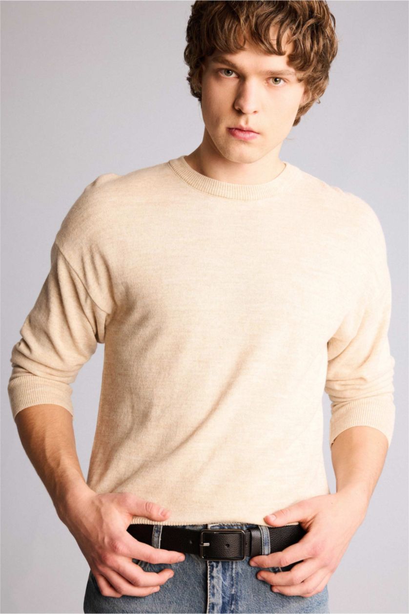 Erkek Siyah Erkek Dikdörtgen Toka Suni Deri Jean Kemeri